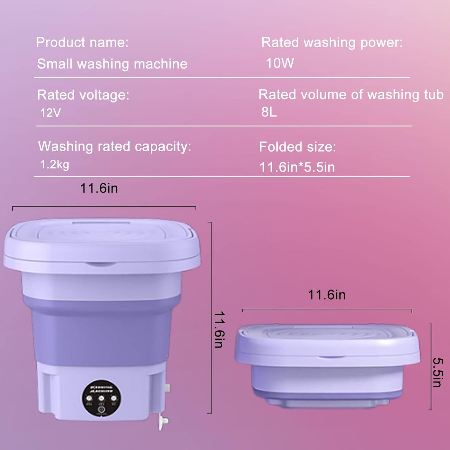 Foldable Mini Laundry Machine