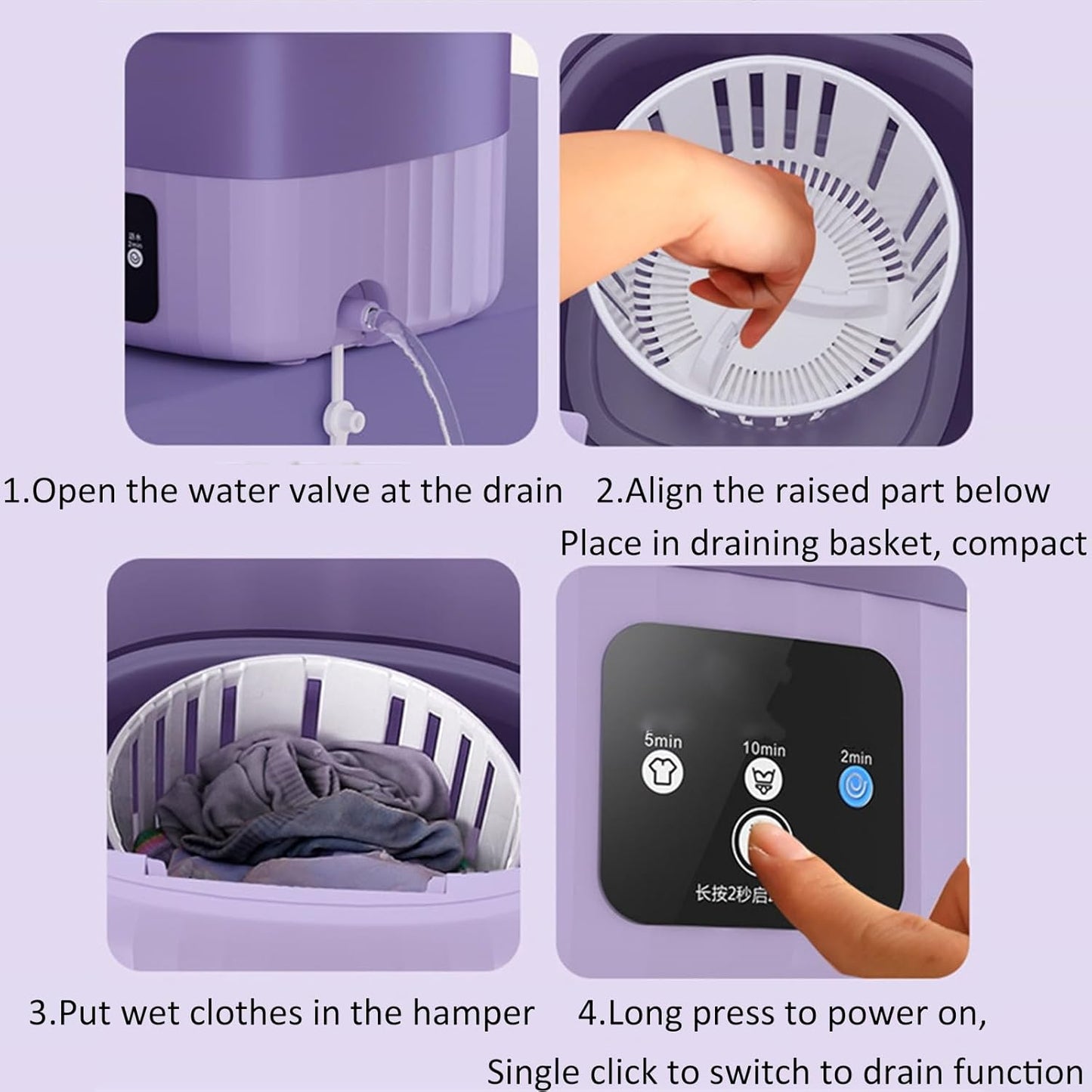 Foldable Mini Laundry Machine